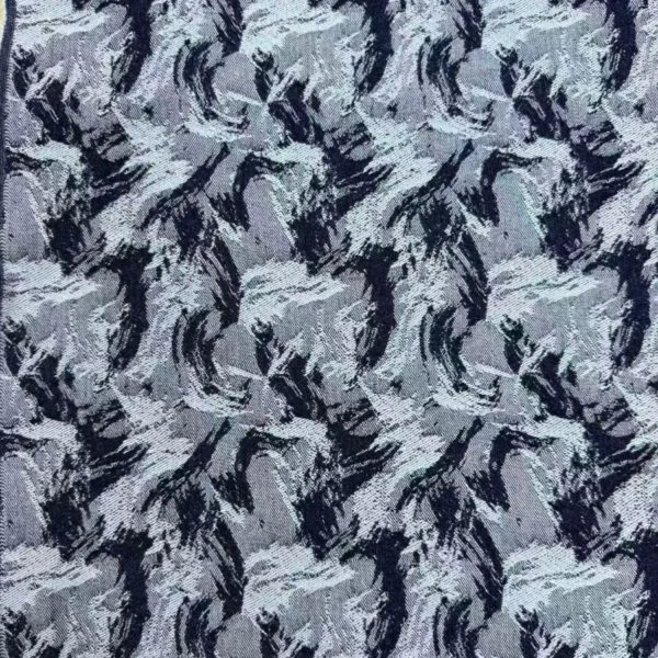 Abstract Marble Jacquard Denim