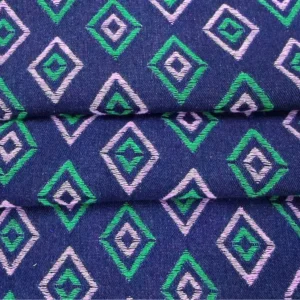 Tricolor Diamond Jacquard Denim