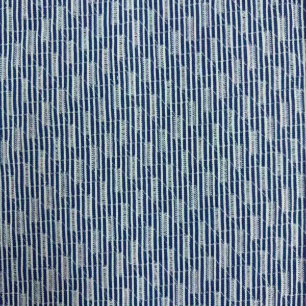 Glitch Stripe Jacquard Denim