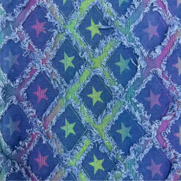 Fringed Star Diamond Jacquard Denim
