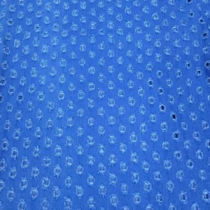 Micro-Distressed Eyelet Jacquard Denim