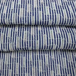 Glitch Stripe Jacquard Denim