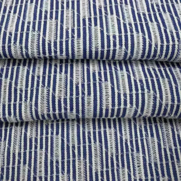 Glitch Stripe Jacquard Denim