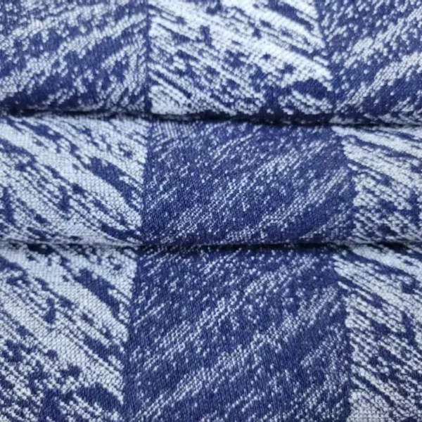 Brushstroke Check Jacquard Denim