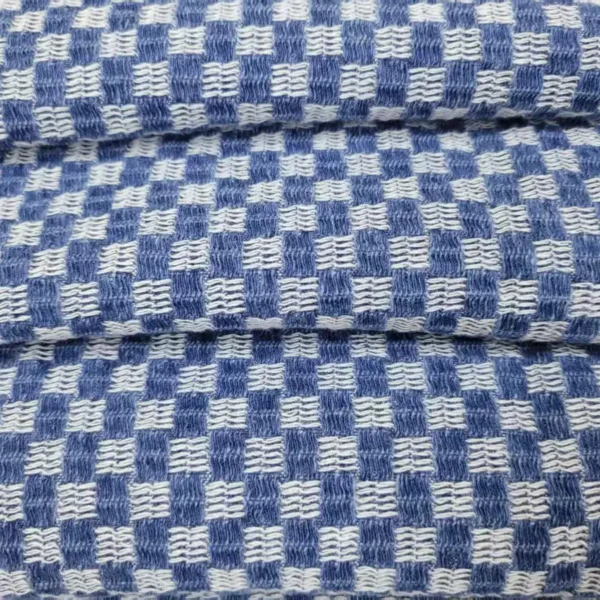 Checkerboard Jacquard Denim