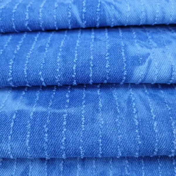 Floral Pinstripe Jacquard Denim