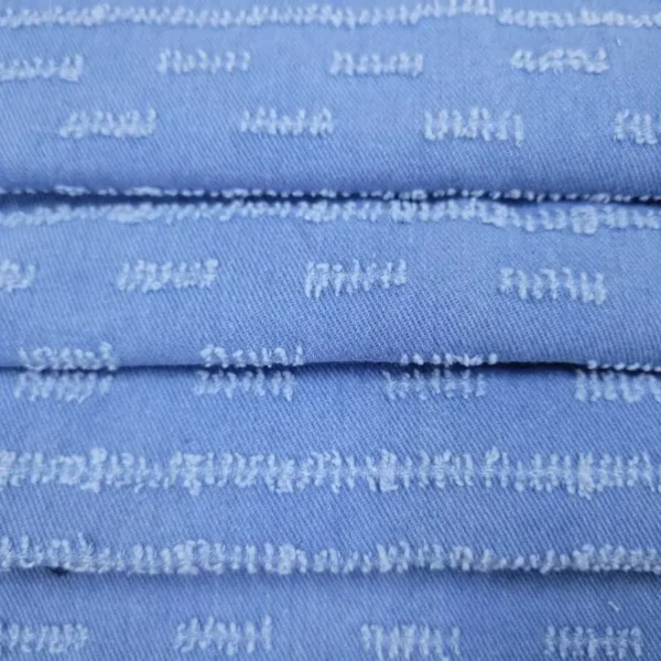 Dashed Stripe Jacquard Denim