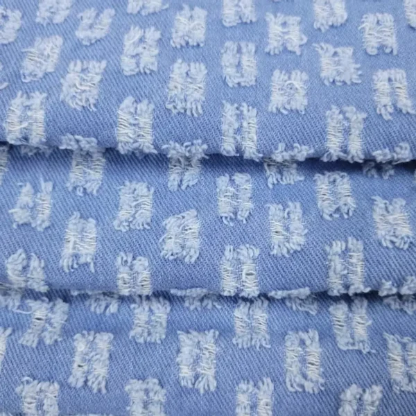 Geometric Block Jacquard Denim