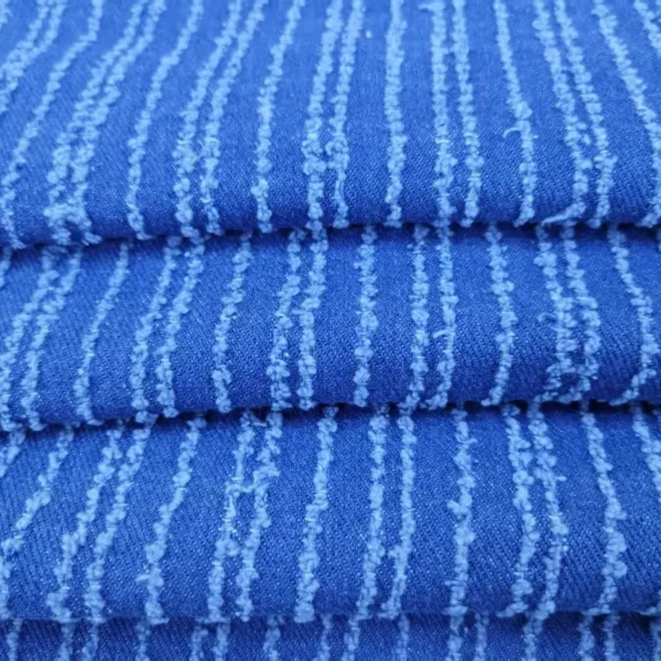 Raindrop Stripe Jacquard Denim