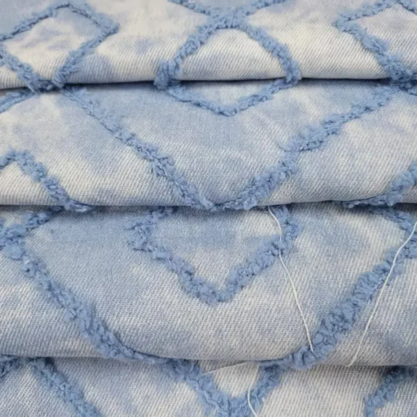 Geometric Diamond Jacquard Denim