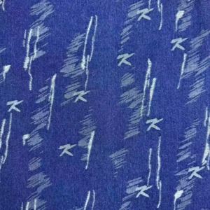 Distressed Abstract Jacquard Denim