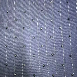 Midnight Galaxy Pinstripe Twill