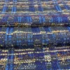 Recycled Poly Metallic Plaid Tweed Fabric
