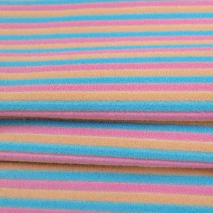 Recycled Poly Striped Terry Stretch Knit
